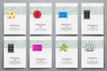 Corporate identity vector templates set with