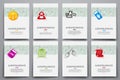 Corporate identity vector templates set with doodles jurisprudence theme Royalty Free Stock Photo