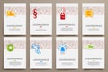 Corporate identity vector templates set with doodles jurisprudence theme Royalty Free Stock Photo