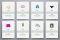 Corporate identity vector templates set with doodles sea theme Royalty Free Stock Photo