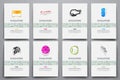 Corporate identity vector templates set with doodles Singapore theme Royalty Free Stock Photo