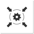 Corporate investment glyph icon