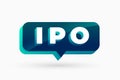 corporate ipo initial public offering button design Royalty Free Stock Photo