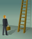 Corporate Ladder Businessman Royalty Free Stock Photo