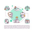 Corporate lawyer concept icon with text