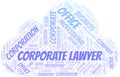 Corporate Lawyer vector word cloud, made with text only.