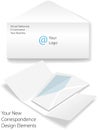 Corporate logo business letter envelope stationery