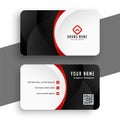 Corporate modern business card in red theme design