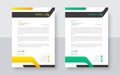 Corporate modern letterhead design template with color variation bundle. Creative letterhead design template for your business