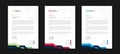 Corporate modern letterhead design template with color variation bundle. Creative letterhead design template for your business.