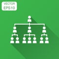 Corporate organization chart with business people vector icon in Royalty Free Stock Photo