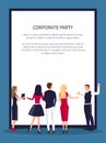 Corporate Party Dancing People Vector Illustration Royalty Free Stock Photo