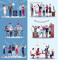 Corporate Party Celebration Vector Illustration Royalty Free Stock Photo