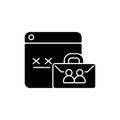 Corporate password black glyph icon