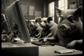 corporate pigs cartoon