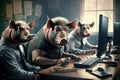 corporate pigs cartoon