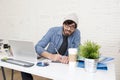 Corporate portrait of young hispanic attractive hipster businessman working at modern home office Royalty Free Stock Photo