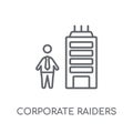 Corporate raiders linear icon. Modern outline Corporate raiders