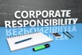 Corporate Responsibility text concept