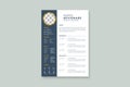 Corporate resume template, simple and flat resume design, Corporate design