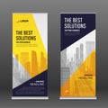 Corporate roll up banner design template Royalty Free Stock Photo