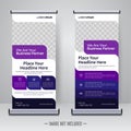 Corporate rollup or x banner design template