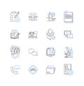 Corporate school line icons collection. Education, Training, Professionalism, Business, Workforce, Teamwork, Leadership