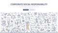 Corporate Social Responsibility Doodle Concept