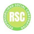 Corporate social responsibility symbol icon in Spain Royalty Free Stock Photo