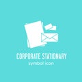 Corporate Stationary Vector Concept Symbol Icon or Royalty Free Stock Photo