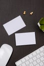 Corporate stationery branding mock-up with Business card blank Royalty Free Stock Photo