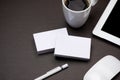 Corporate stationery branding mock-up with Business card blank Royalty Free Stock Photo