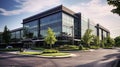 corporate suburban office building Royalty Free Stock Photo