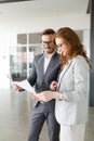 Corporate teamworking colleagues in modern office Royalty Free Stock Photo