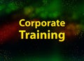 Corporate Training abstract bokeh dark background