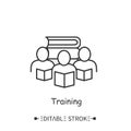 Corporate training line icon.Editable illustration Royalty Free Stock Photo