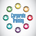 Corporate training people network illustration