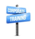 Corporate training road sign illustration design Royalty Free Stock Photo