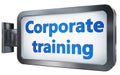 Corporate training on billboard background