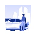 Corporate transport isolated concept vector illustration.