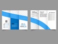 Tri fold brochure design, brochure flyer design, blue color