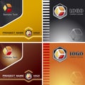 Corporate Vector Template Background with Logo Royalty Free Stock Photo