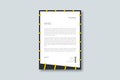 Corporate vertical letterhead template design