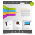 Corporate Website template. Creative web Multifunctional Media design. Mobile interface.