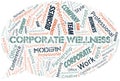 Corporate Wellness vector word cloud, made with text only.