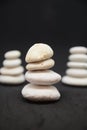 Corporate zen stones and meditation pebbles tower relax for mind and body tower stones zen Royalty Free Stock Photo