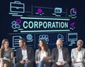 Corporation Company Corporate Enterprise Group Concept Royalty Free Stock Photo