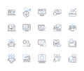 Corporation department outline icons collection. Corporate, Department, Finance, Accounting, Human Resources, Legal