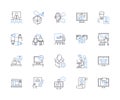 Corporation staff outline icons collection. Employees, Executives, Management, Personnel, Workers, Staffing, Personnel
