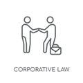 corporative law linear icon. Modern outline corporative law logo